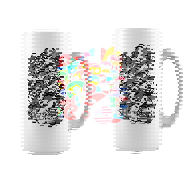 カントリーボールまたはポーランドボールの各国のグループ写真 コーヒーマグ