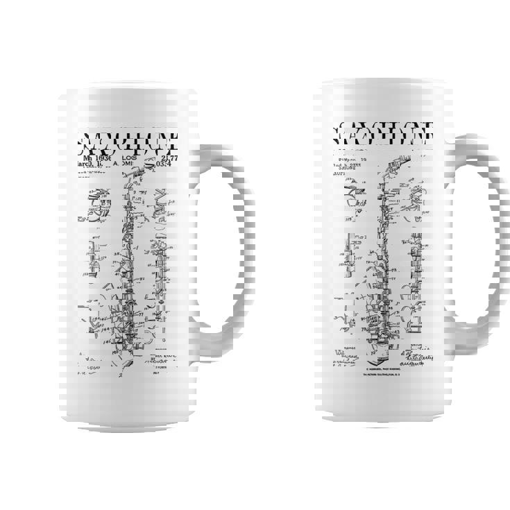 サックス オールド ヴィンテージ 特許 図面 プリント コーヒーマグ