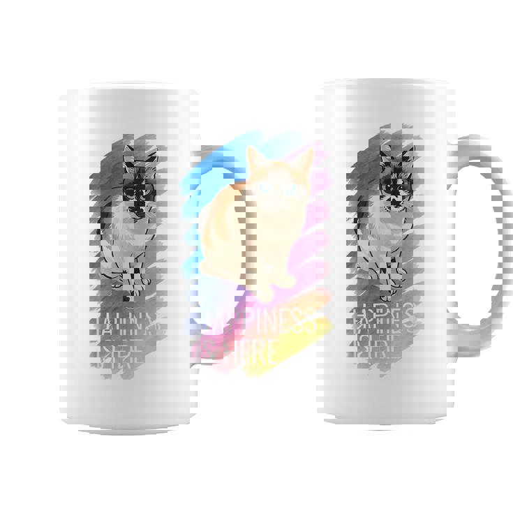 シャム猫 ラグドール ネコ 青い瞳 ブルーアイ かわいい 癒し 幸せ 前向き 猫好き グラデーション コーヒーマグ