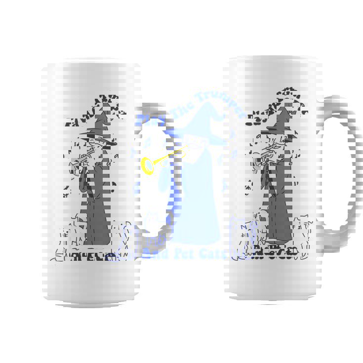 トランペットとペットの猫を弾く コーヒーマグ