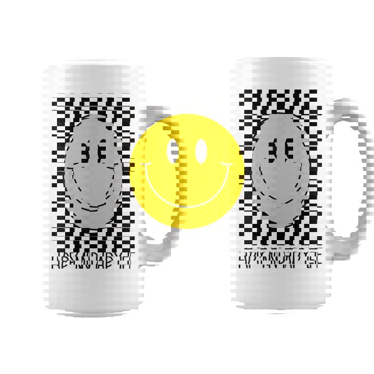 ハッピーマインド ハッピーライフ 70年代 スマイルチェック ハッピースマイルフェイス コーヒーマグ