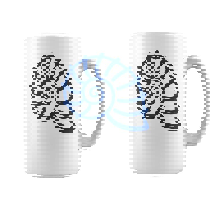 海のユーモア シンプルでミニマルな貝殻 貝殻 コーヒーマグ