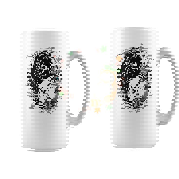 狸と狐 太極図 たぬき きつね コーヒーマグ