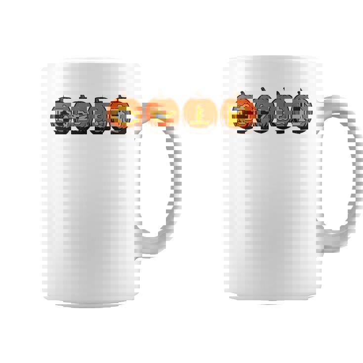 車の警告灯 面白いメカニック ハロウィン パンプキン オレンジ コーヒーマグ