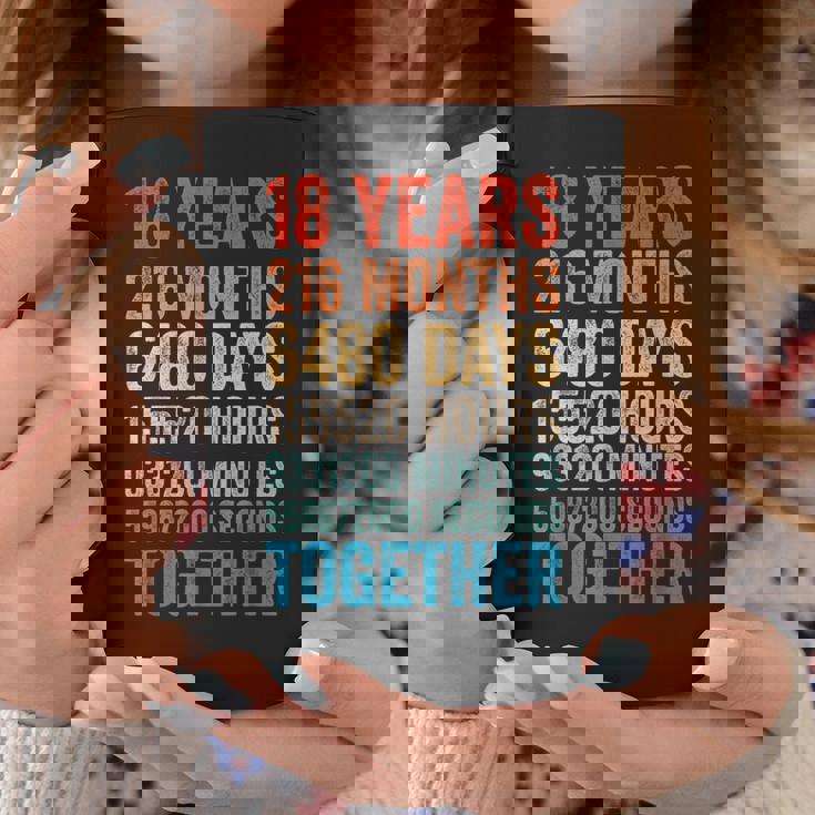 18年目の記念日 彼 彼女 カップル 18回目の結婚 コーヒーマグ 面白い贈り物