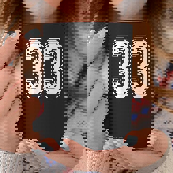 33番のスポーツスタイル。ホワイト。 コーヒーマグ 面白い贈り物