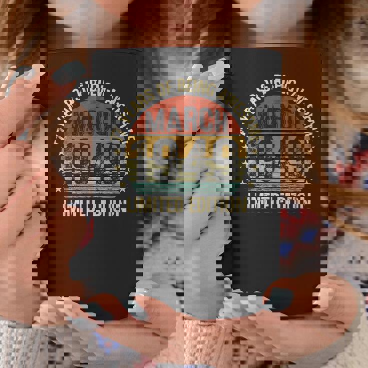 3月の誕生日 Est 1949 限定版 ヴィンテージ 77歳 コーヒーマグ 面白い贈り物