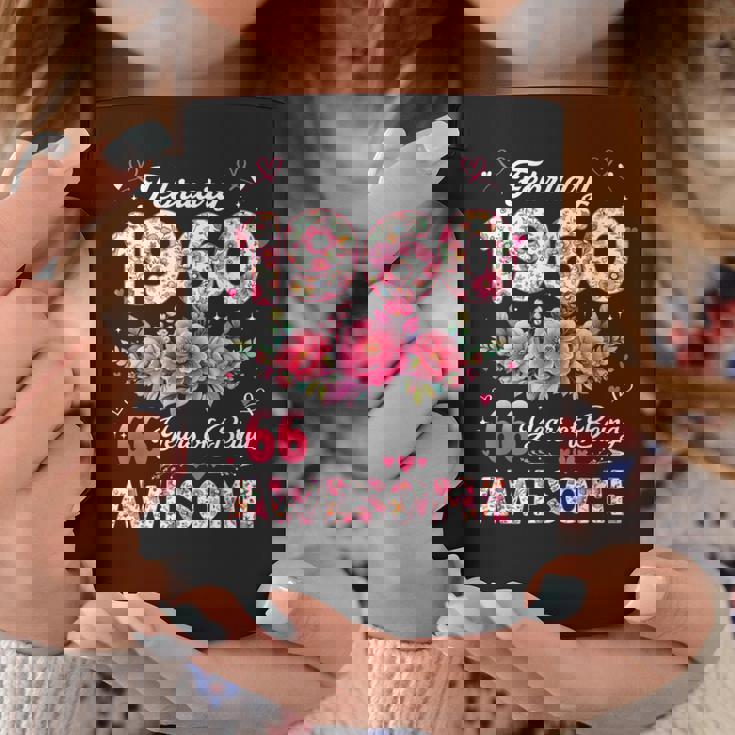 66歳 1960年2月 花柄 66歳 誕生日 男性 女性 コーヒーマグ 面白い贈り物