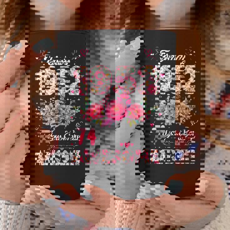 74歳 1952年2月 花柄 74歳 誕生日 男性 女性 コーヒーマグ 面白い贈り物