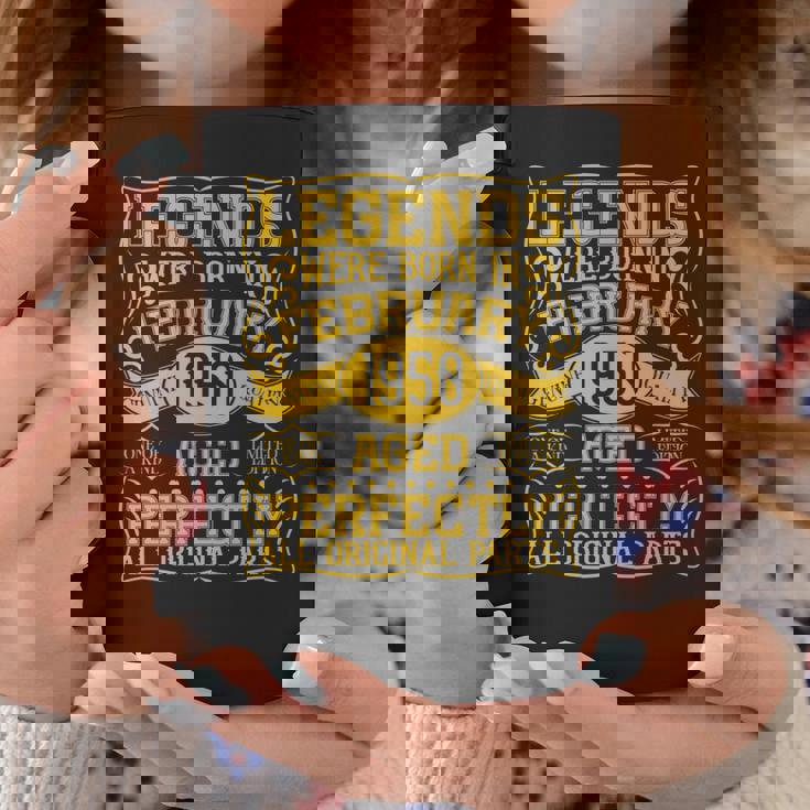 76歳の誕生日伝説は1950年2月に誕生しました。 長袖tシャツ コーヒーマグ 面白い贈り物