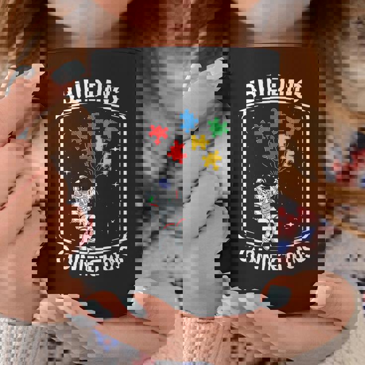 Building Connection Astronaut Autism コーヒーマグ 面白い贈り物