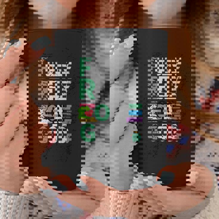 Frog Fully Rely On God 面白いレトロラブハートカエル愛好家 長袖tシャツ コーヒーマグ 面白い贈り物