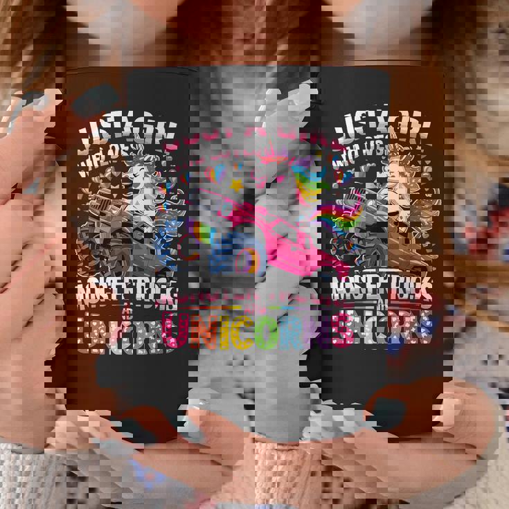 Just A Girl Who Loves Monster Trucks And Unicorns Coffee Mug Unique Gifts