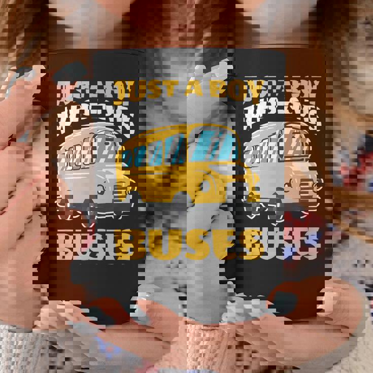 Just A Boy Who Loves Buses バス愛好家 バス愛好家 名言 コーヒーマグ 面白い贈り物