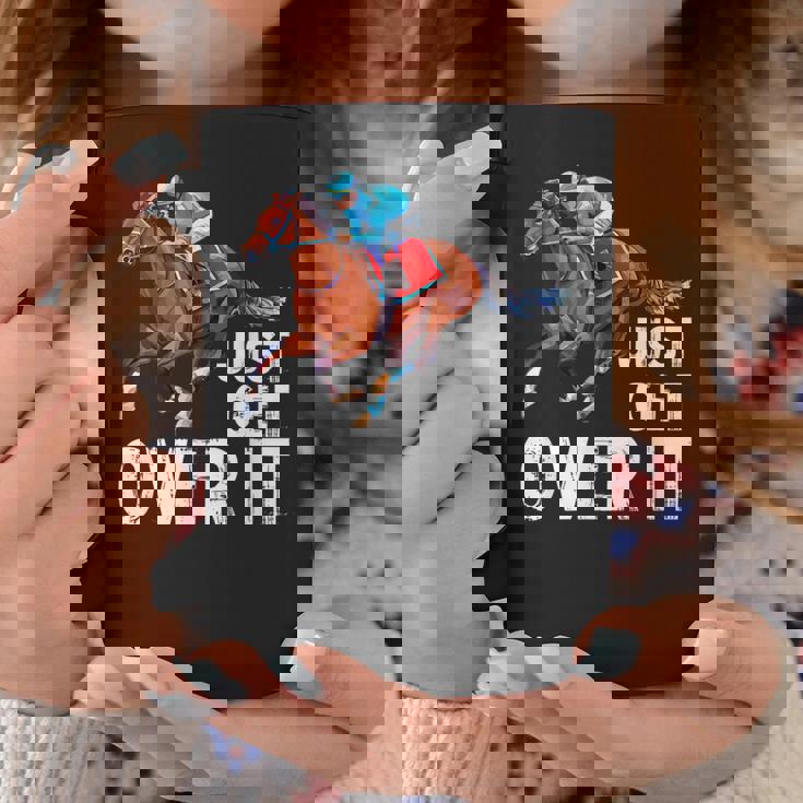 Just Get Over It 馬ショー ジャンピング乗馬 コーヒーマグ 面白い贈り物