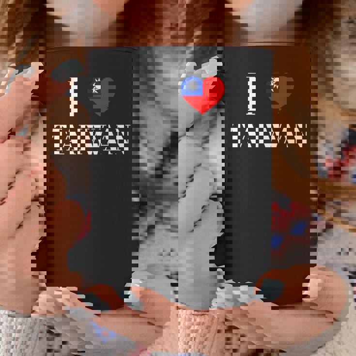 I Love Heart 台湾国旗 台湾 台湾 プライド Roc 台北 コーヒーマグ 面白い贈り物