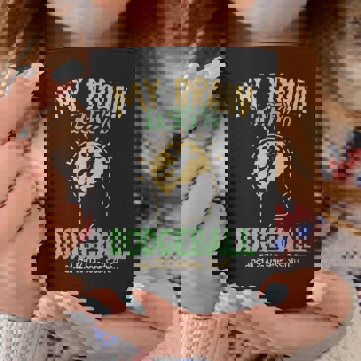My Brain Is 95 ドッジボール プリズンボール チームゲーム ドッジボール コーヒーマグ 面白い贈り物