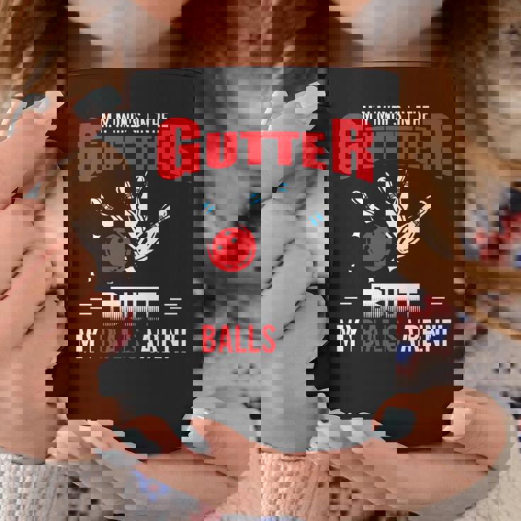 My Mind's In Gutter But Balls Arnot Cool ボーリング 長袖tシャツ コーヒーマグ 面白い贈り物