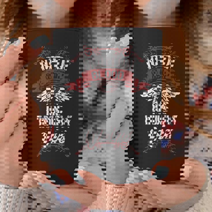 Norton Blood Runs Through Myeins 苗字 Family コーヒーマグ 面白い贈り物