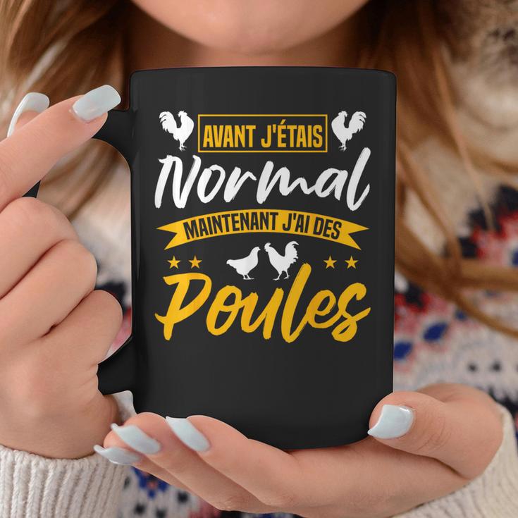 Poule Chicken J'étais Normal Maintenant J'ai Des Poules Tasse Cadeaux drôles