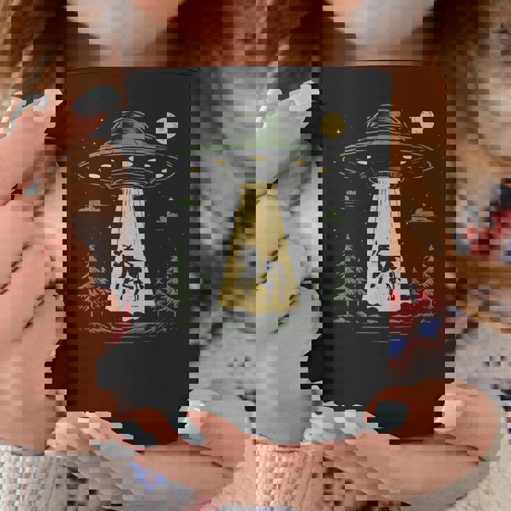 Ufo 牛誘拐デザイン コーヒーマグ 面白い贈り物