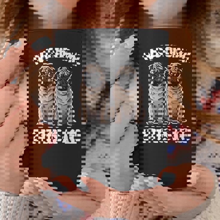 I Was Normal 2 Pugs Ago 面白い犬のパグオーナーパグ愛好家パグ コーヒーマグ 面白い贈り物