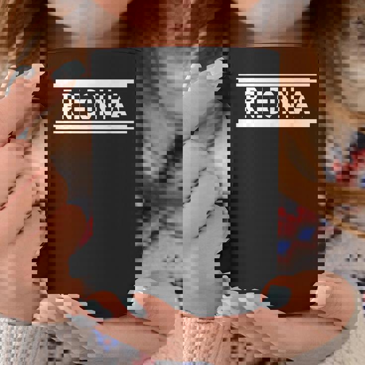 「Riona」ヘボン式「りおな」「リオナ」下の名前 ローマ字 名入れ 名乗り ラテン文字 綴り コーヒーマグ 面白い贈り物