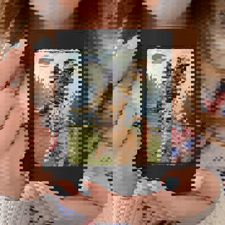 おもしろ猫 ゴリラ 恐竜 Ufo ミーム 不条理なユーモアシーン コーヒーマグ 面白い贈り物