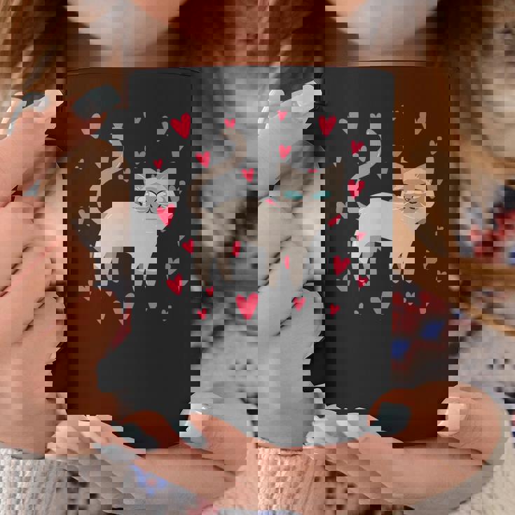 かわいいシャム猫プリント コーヒーマグ 面白い贈り物