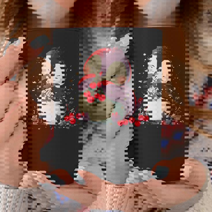 さくらんぼペンギン かわいい チェリー フルーツ アートワーク ペンギン好き コーヒーマグ 面白い贈り物