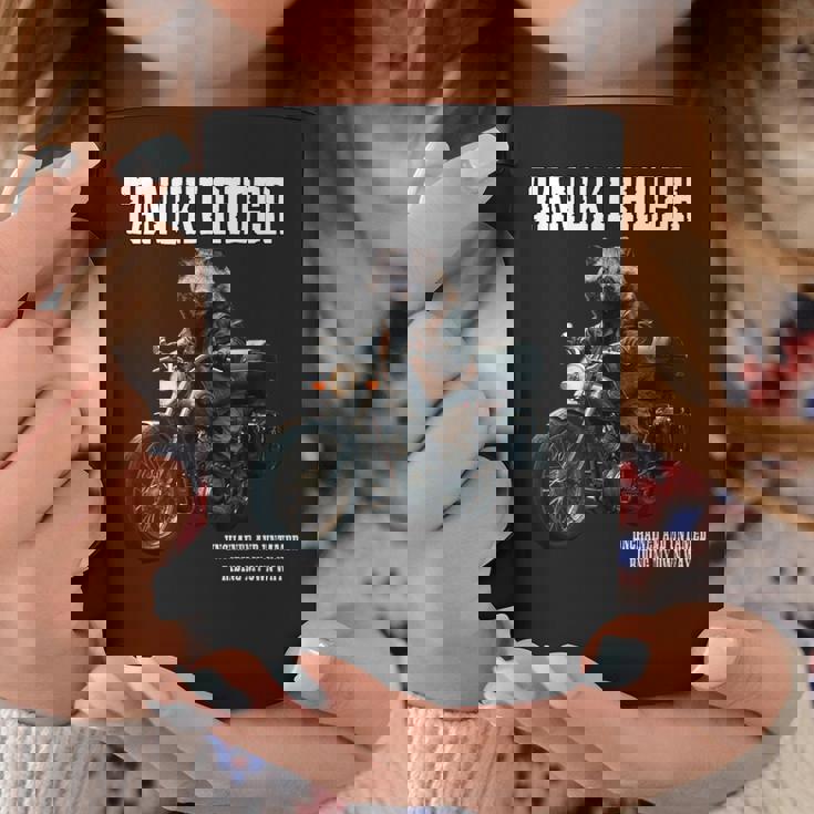 たぬきライダー バイク ビンテージ かっこいいタヌキ 狸 おもしろ 日本 動物 ユニーク オートバイ 乗り物 コーヒーマグ 面白い贈り物