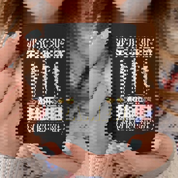 なぜ走るの だからもっと食べられるラーメンマラソン コーヒーマグ 面白い贈り物