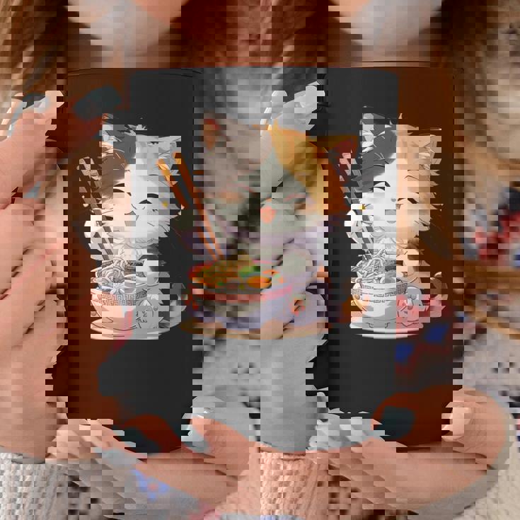 わがまま猫 ねこ ラーメン好き かわいい おもしろ マンガ 長袖tシャツ コーヒーマグ 面白い贈り物