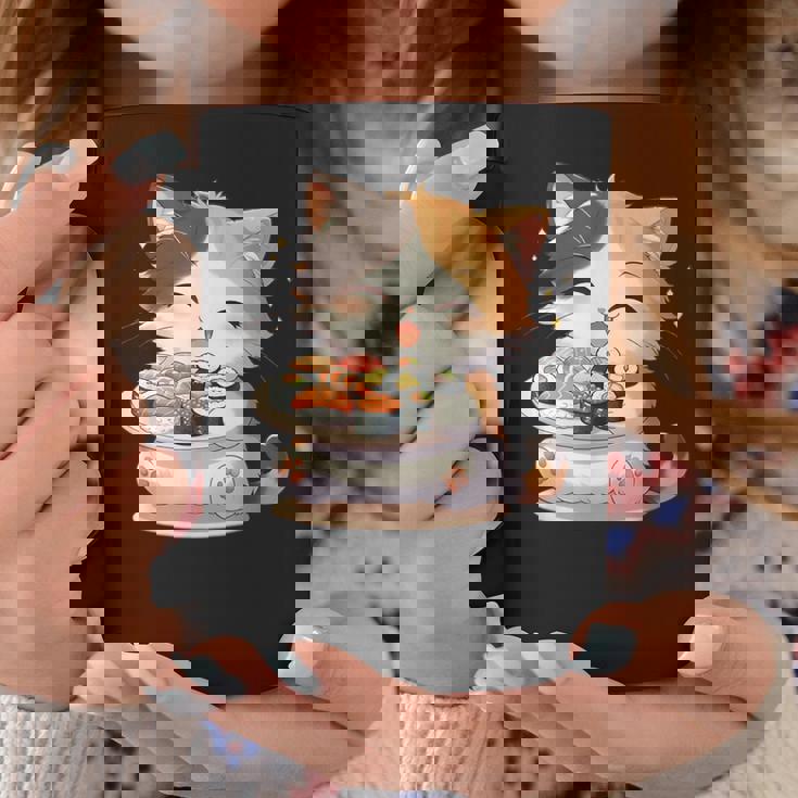 わがまま猫 寿司ねこ ラーメン好き かわいい おもしろ マンガ コーヒーマグ 面白い贈り物