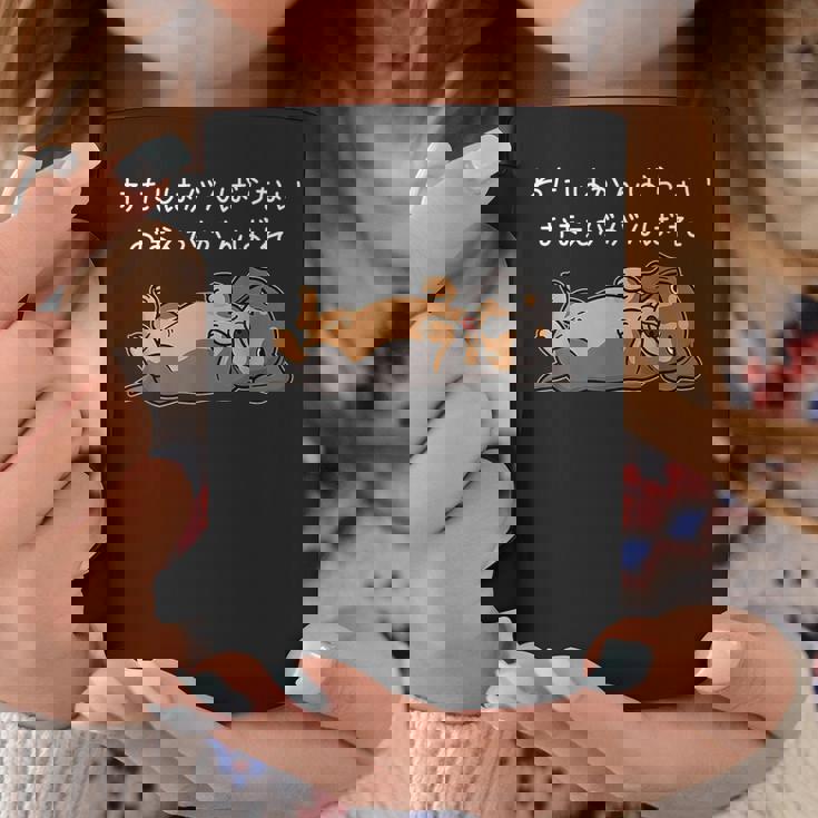 わたしはがんばらない おまえががんばれ ダックスフンド 犬 おもしろ 怠け者 ネタ ギャグ メンズ コーヒーマグ 面白い贈り物