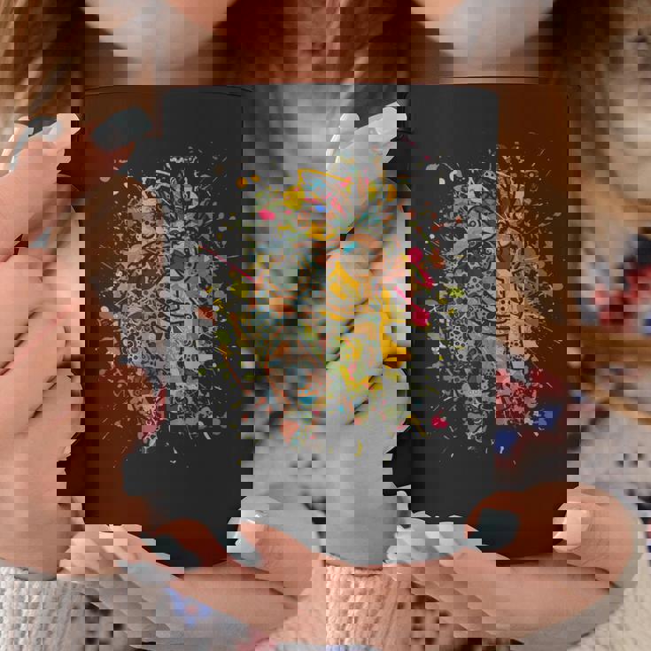 アメリカ先住民のココペリ カラフルスプラッシュ4 ファンの楽しみ コーヒーマグ 面白い贈り物