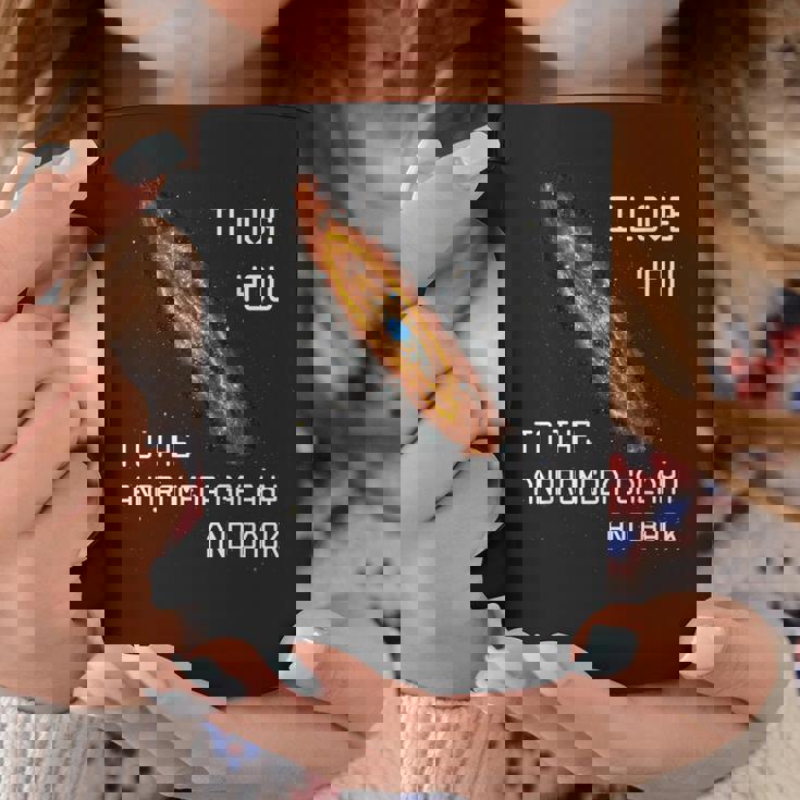 アンドロメダ銀河とバックsf宇宙へ愛してる コーヒーマグ 面白い贈り物