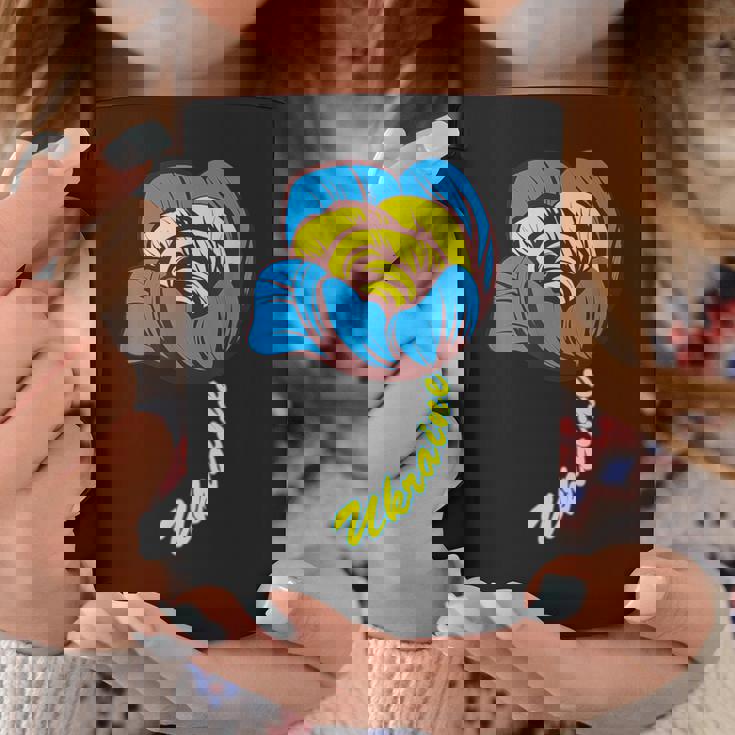 ウクライナ バラの花 旗 フリー ウクライナ応援 ウクライナ コーヒーマグ 面白い贈り物