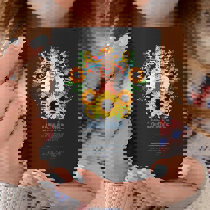 ウクライナガール、ウクライナを支援 コーヒーマグ 面白い贈り物
