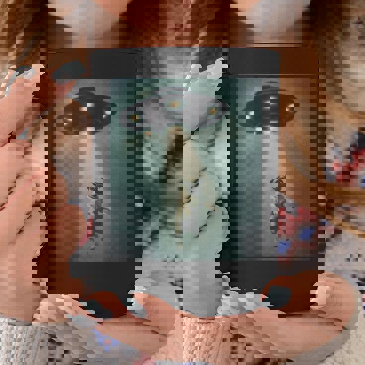 エイリアン誘拐パグ Ufo 面白い宇宙犬デザイン コーヒーマグ 面白い贈り物