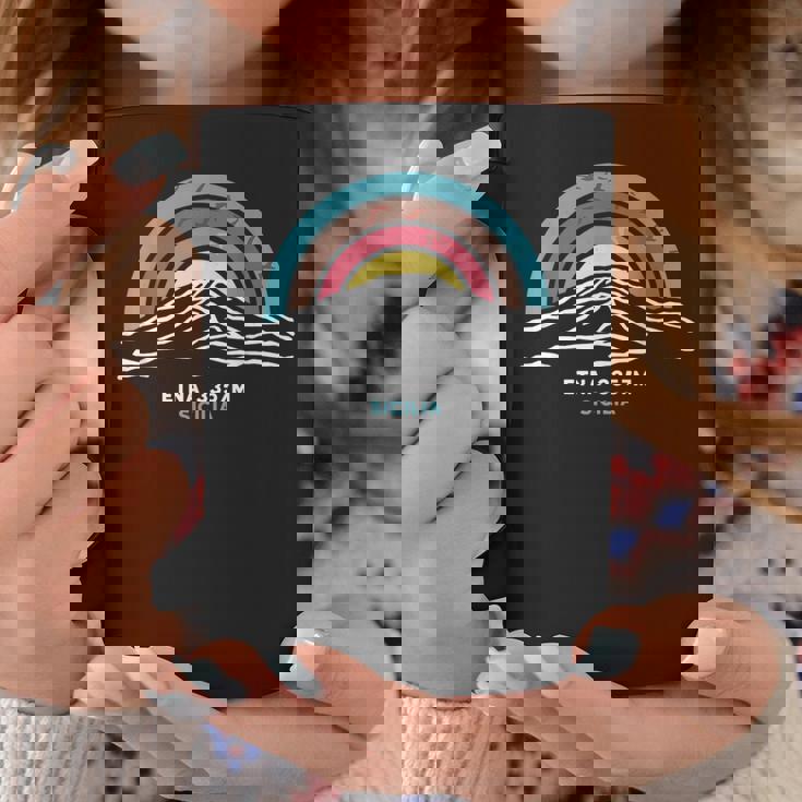 エトナ山火山 パレルモ シチリア島を訪問 イタリア ハイキングギフト コーヒーマグ 面白い贈り物