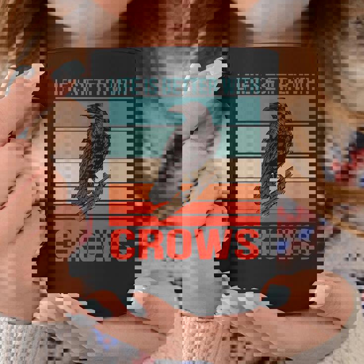 カラス ライフ・イズ・ベター バード鳥類学 カラス コーヒーマグ 面白い贈り物