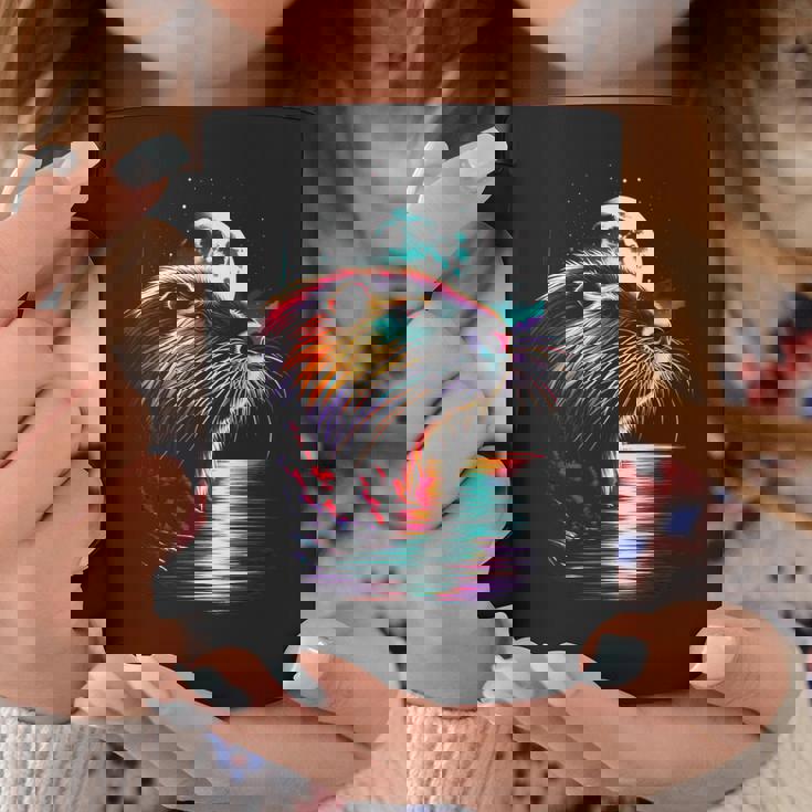 カラフル ヌートリア スピリット 動物 かっこいい イラスト アート コーヒーマグ 面白い贈り物