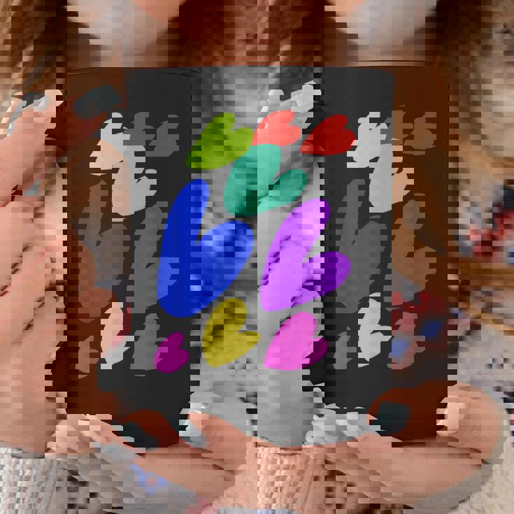 カラフルハート コーヒーマグ 面白い贈り物