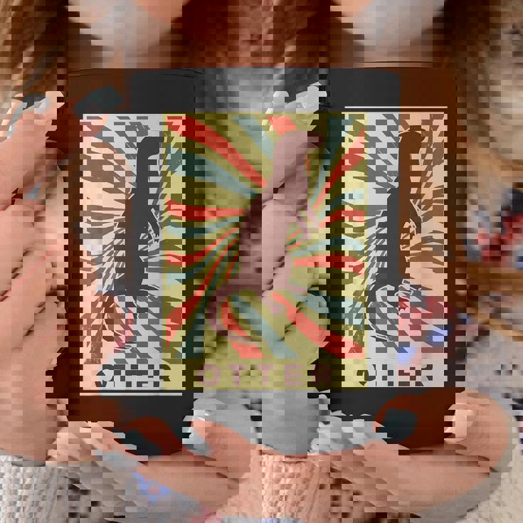 カワウソ 動物 レトロ ヴィンテージ カワウソ コーヒーマグ 面白い贈り物