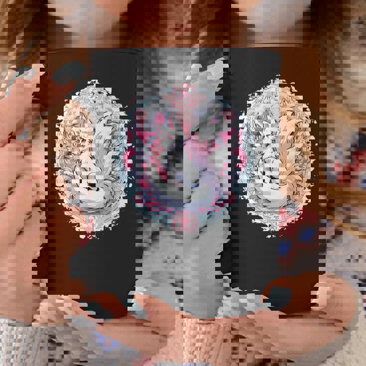 キツネ かわいい コスチューム 九尾狐 ドラゴンズ コーヒーマグ 面白い贈り物