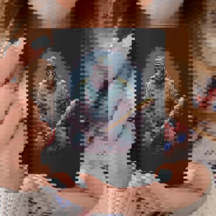 ゴリラ遊び 野球 おもしろい ゴリラ 野球選手 コーヒーマグ 面白い贈り物