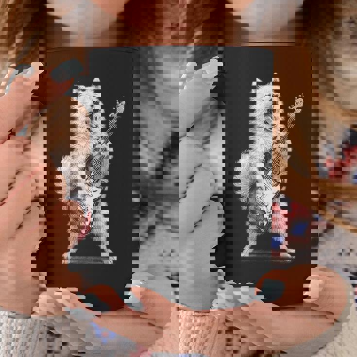 サモエド ギターを弾く ロックミュージック 犬好き コーヒーマグ 面白い贈り物