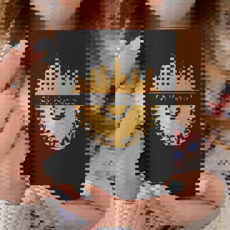 シカゴハウスミュージックシティスケープビニールレコードレイブテクノ Edm コーヒーマグ 面白い贈り物