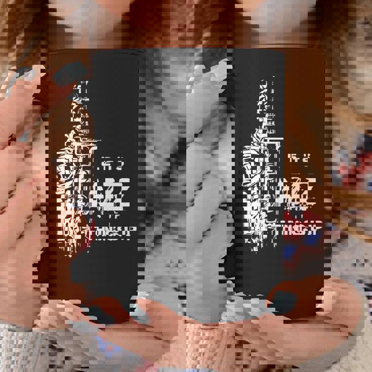 ジャズ・サックス レッツ・ジャズ・シング・アップlet's Jazz Thing Up 長袖tシャツ コーヒーマグ 面白い贈り物